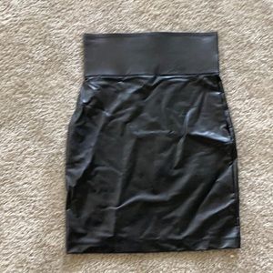Faux leather skirt